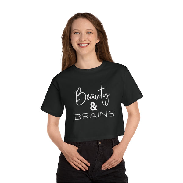 Beauty & Brains - S/S Cropped T-shirt