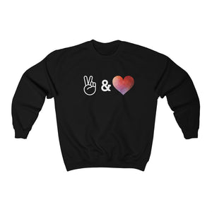 Peace & Love - Crewneck Sweatshirt