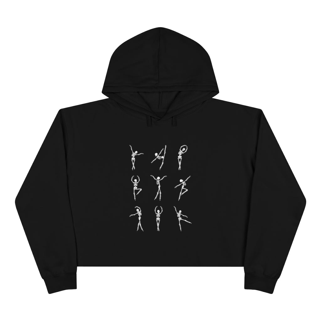 Skeleton Yoga - Cropped Hoodie