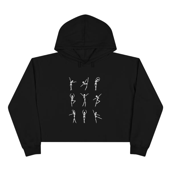 Skeleton Yoga - Cropped Hoodie