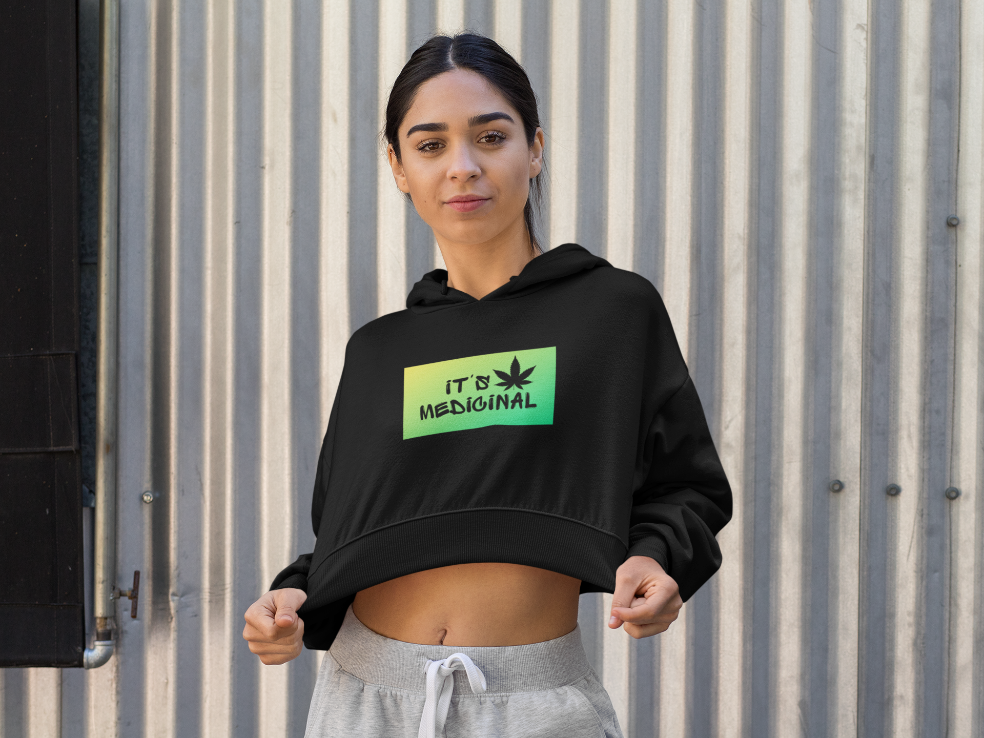 It's Medicinal - Cropped Hoodie