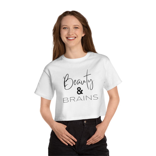 Beauty & Brains - S/S Cropped T-shirt