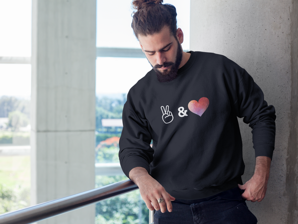 Peace & Love - Crewneck Sweatshirt