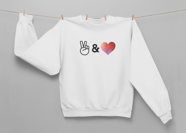 Peace & Love - Crewneck Sweatshirt