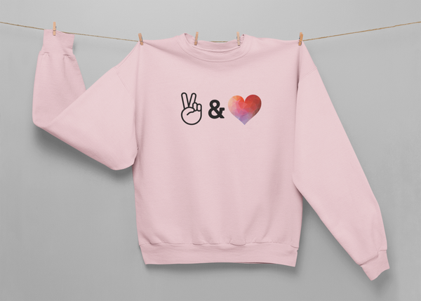 Peace & Love - Crewneck Sweatshirt