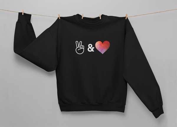 Peace & Love - Crewneck Sweatshirt