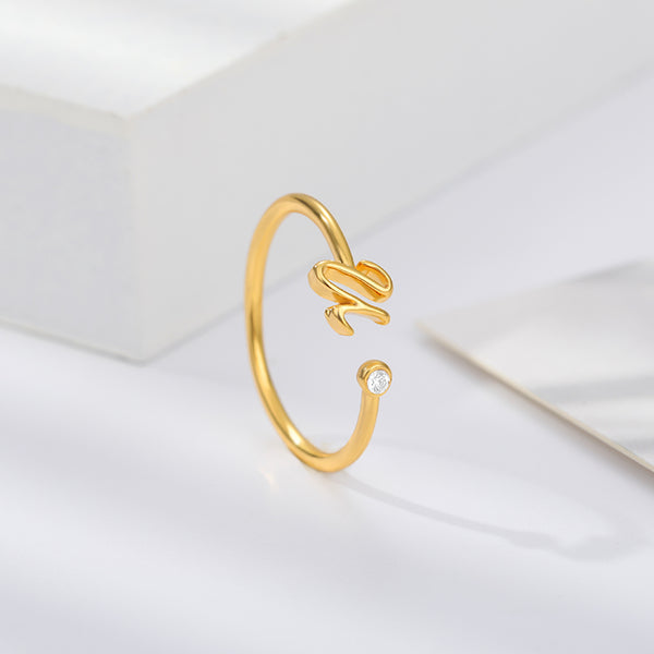 Dainty Initial Ring - all options available