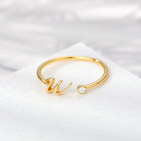 Dainty Initial Ring - all options available