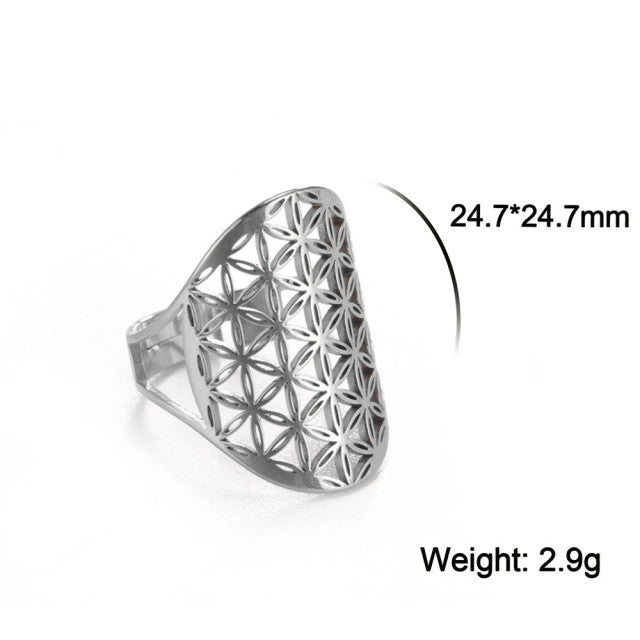 Viking Flower of Life Ring
