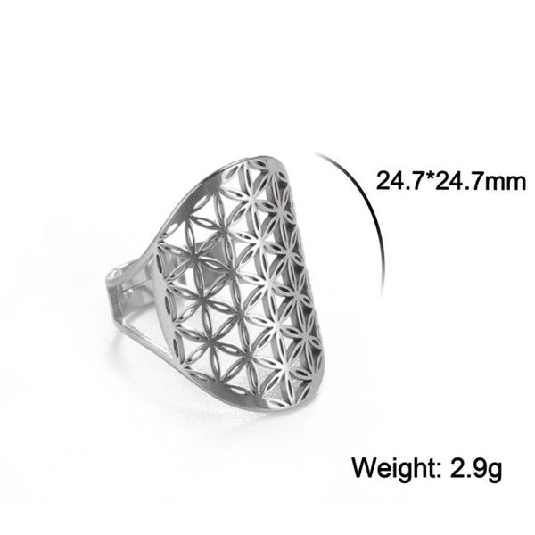 Viking Flower of Life Ring