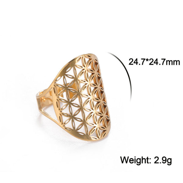 Viking Flower of Life Ring