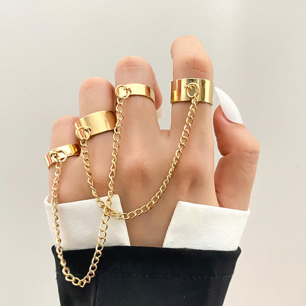 Heart and Geometric Midi/Joint Ring Set - options available