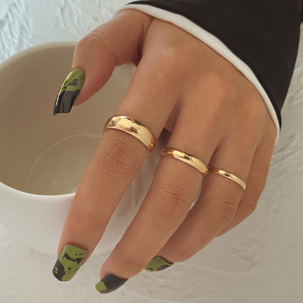 Heart and Geometric Midi/Joint Ring Set - options available