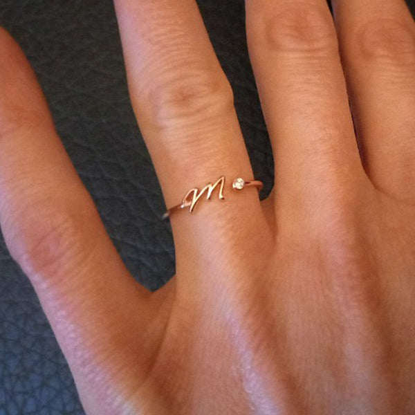 Dainty Initial Ring - all options available