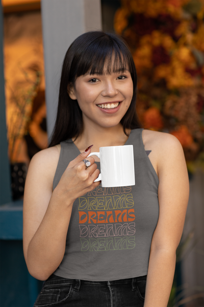 Dreams - Ladies Cropped Tank Top
